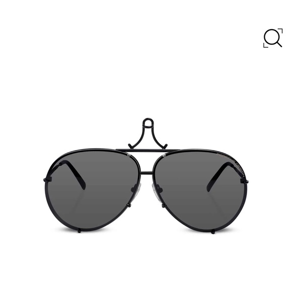 Porsche Men's Titanium Interchangeable-Lens Aviator Sunglasses - Picture 4 of 5